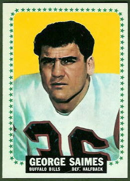 George Saimes 1964 Topps rookie football card