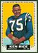 1964 Topps Ken Rice football card