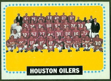 Oilers Team 1964 Topps football card