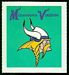 1964 Wheaties Stamps Vikings emblem football card