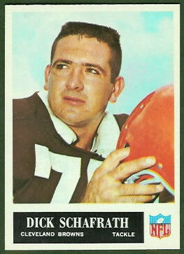 Dick Schafrath 1965 Philadelphia football card