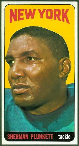 Sherman Plunkett 1965 Topps 125 Rookie card
