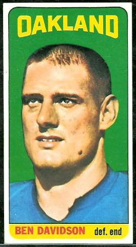 Ben Davidson 1965 Topps rookie football card