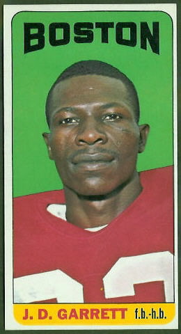 J.D. Garrett 1965 Topps football card