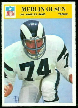 1966 Philadelphia Merlin Olsen football card