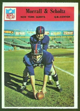 1966 Philadelphia Morrall and Scholtz football card