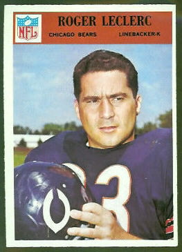 Roger LeClerc 1966 Philadelphia football card