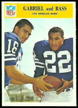 1966 Philadelphia Roman Gabriel and Dick Bass football card