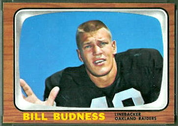 Bill Budness 1966 Topps football card