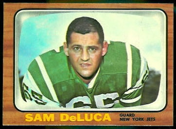 Sam DeLuca 1966 Topps football card