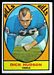 1967 Milton Bradley football card #22: Dick Hudson