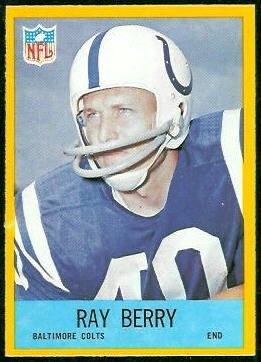 1967 Topps Raymond Berry football card