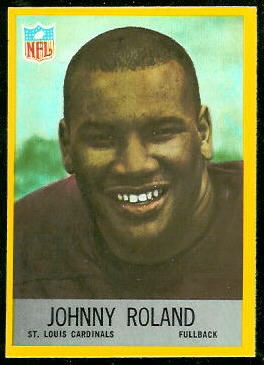 Johnny Roland 1967 Philadelphia rookie football card