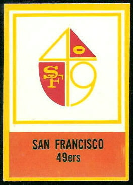 49ers Insignia 1967 Philadelphia football card