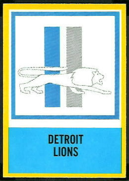 Lions Insignia 1967 Philadelphia football card