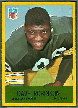 Dave Robinson 1967 Philadelphia rookie football card