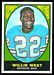 1967 Topps football card #80: Willie West