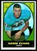 1967 Topps Norm Evans football card