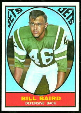 Bill Baird 1967 Topps football card
