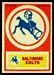 1968 Topps Test Team Patches football card #13: Baltimore Colts