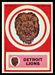 1968 Topps Test Team Patches Detroit Lions football card