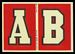 1968 Topps Test Team Patches A and B football card