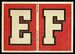 1968 Topps Test Team Patches E and F football card