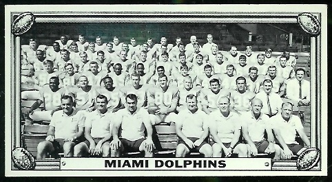 Miami Dolphins Team 1968 Topps Test Team Photos football card