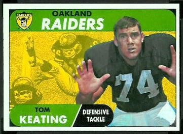 Tom Keating 1968 Topps football card