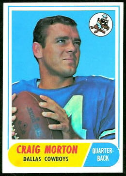 Craig Morton 1968 Topps rookie football card