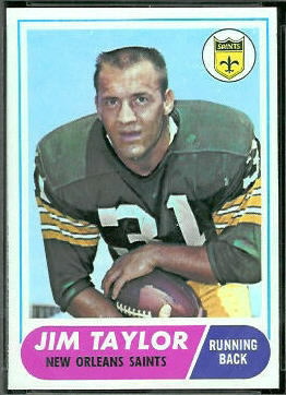 Jim Taylor 1968 Topps football card
