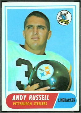 Andy Russell 1968 Topps rookie football card