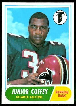 1968 Topps Junior Coffey football card 1968 Topps Junior Coffey football card