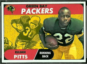 Elijah Pitts 1968 Topps football card