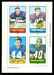 1969 Topps 4-in-1 Alderman - Smith - LeBeau - Sayers football card