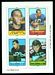 1969 Topps 4-in-1 football card #25: Howard - Morrison - Davis - Martin