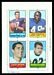 1969 Topps 4-in-1 football card #44: Petitbon - Robinson - Snow - Clark