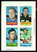 1969 Topps 4-in-1 Stratton - Rushing - Keyes - Brannan football card