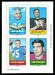 1969 Topps 4-in-1 Talamini - Blanda - Whalen - Kemp football card