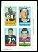 1969 Topps 4-in-1 Wood - Stonebreaker - Cadile - Promuto football card