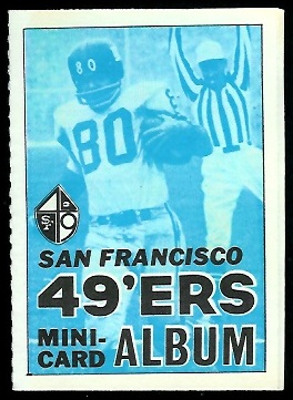 San Francisco 49ers 1969 Topps Mini-Card Album