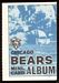 1969 Topps Mini-Card Albums Chicago Bears football card
