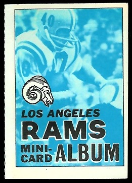Los Angeles Rams 1969 Topps Mini-Card Albums football card