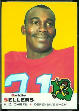 Goldie Sellers 1969 Topps football card