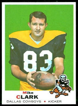 1969 Topps Mike Clark football card