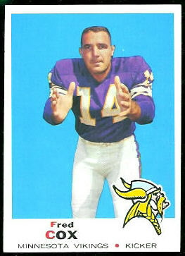 Fred Cox 1969 Topps football card