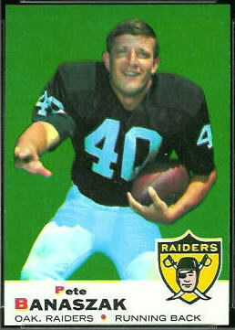 1969 Topps Pete Banaszak football card