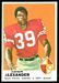 1969 Topps football card #179: Kermit Alexander