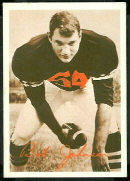 Bob Johnson 1969 Tresler Comet Bengals football card