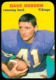 Dave Osborn 1970 Topps Super Glossy football card